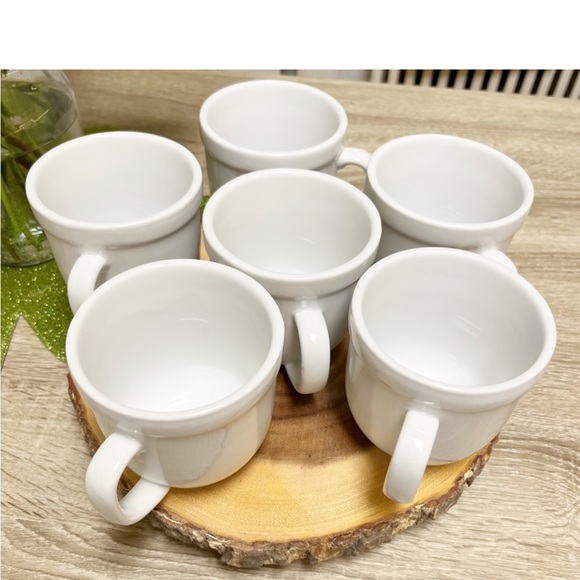 Pottery Barn Kitchen Set Of 6 Pottery Barn White Coffee Mugs Poshmark